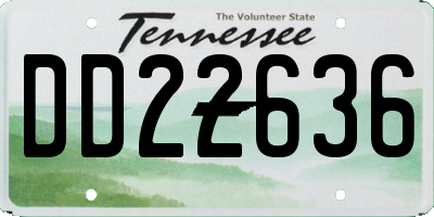 TN license plate DD22636