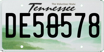 TN license plate DE50578