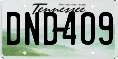 TN license plate DND409