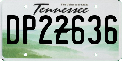 TN license plate DP22636