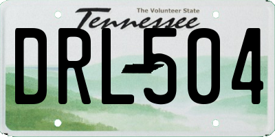 TN license plate DRL504