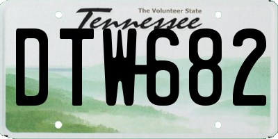 TN license plate DTW682