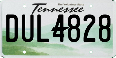 TN license plate DUL4828