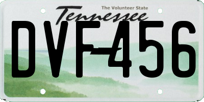 TN license plate DVF456