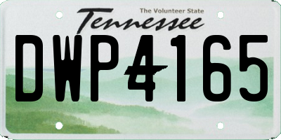 TN license plate DWP4165