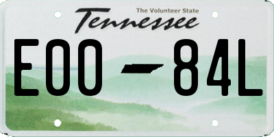 TN license plate E0084L