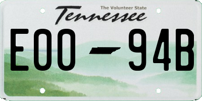 TN license plate E0094B