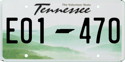 TN license plate E0147O