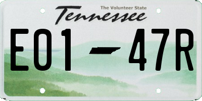 TN license plate E0147R