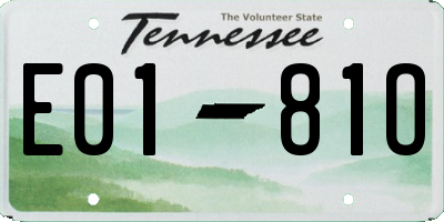 TN license plate E0181O