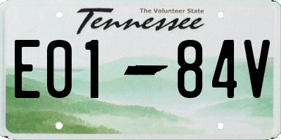 TN license plate E0184V