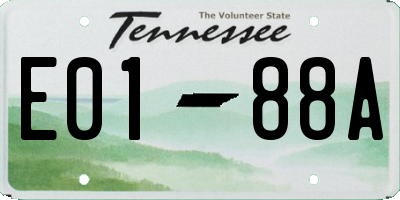 TN license plate E0188A