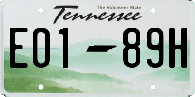 TN license plate E0189H