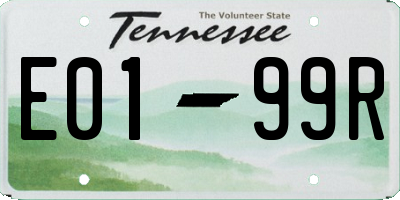 TN license plate E0199R