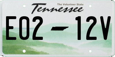 TN license plate E0212V