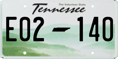 TN license plate E0214O