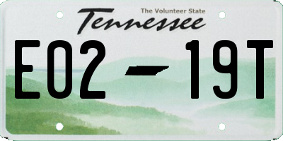 TN license plate E0219T