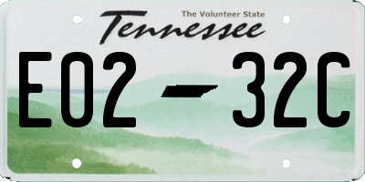 TN license plate E0232C