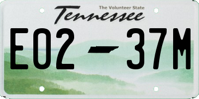 TN license plate E0237M