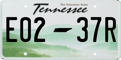 TN license plate E0237R