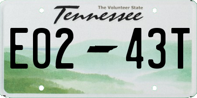 TN license plate E0243T