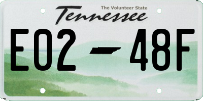 TN license plate E0248F