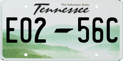 TN license plate E0256C