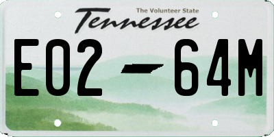TN license plate E0264M