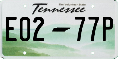 TN license plate E0277P