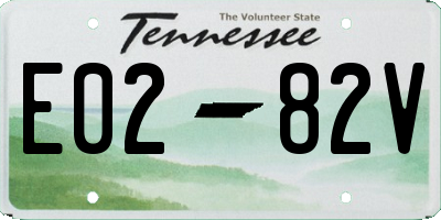 TN license plate E0282V