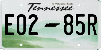 TN license plate E0285R