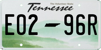 TN license plate E0296R