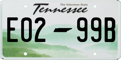TN license plate E0299B