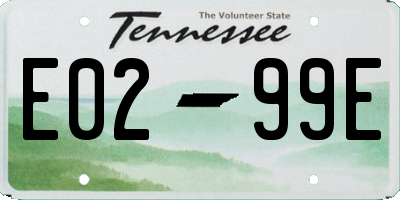 TN license plate E0299E