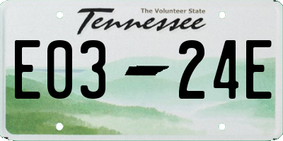 TN license plate E0324E