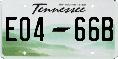 TN license plate E0466B