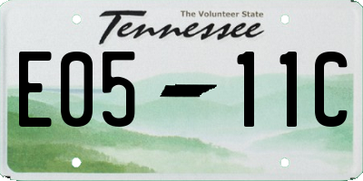 TN license plate E0511C
