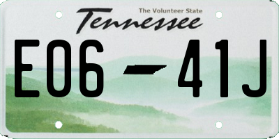 TN license plate E0641J