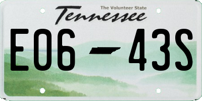 TN license plate E0643S