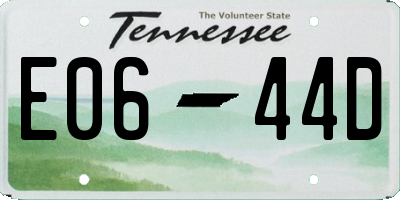 TN license plate E0644D