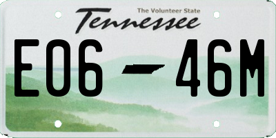 TN license plate E0646M