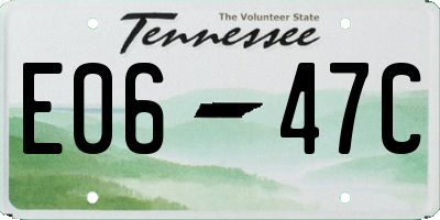 TN license plate E0647C