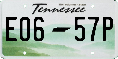 TN license plate E0657P