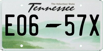 TN license plate E0657X