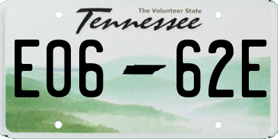 TN license plate E0662E