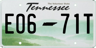 TN license plate E0671T