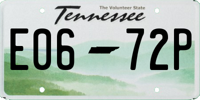 TN license plate E0672P