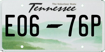 TN license plate E0676P