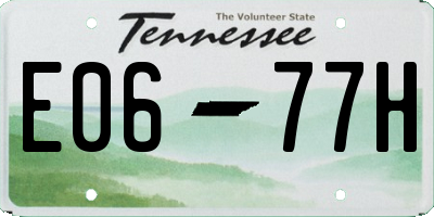 TN license plate E0677H