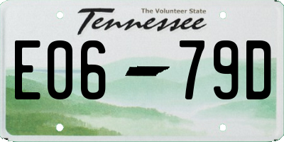 TN license plate E0679D